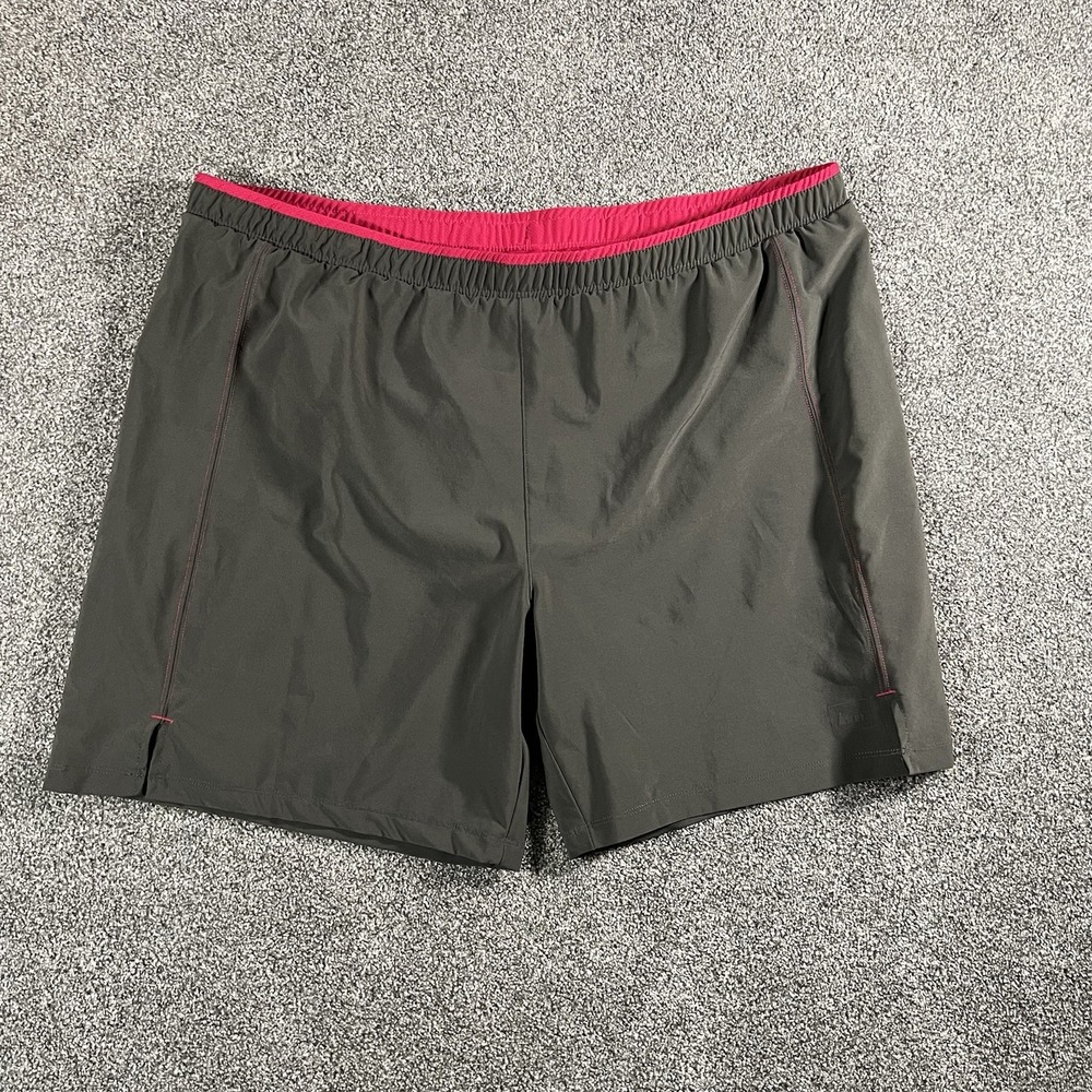REI Active Pursuits Running Athletic Shorts Gray Pink Womens XL Lined